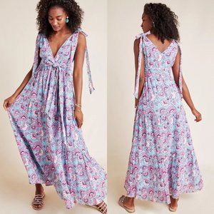 Anthropologie Banjanan Carnation Maxi Dress